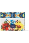 DOLCE & GABBANA PRINTED TEXTURED-LEATHER CARDHOLDER