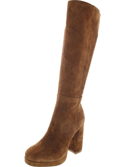 Steve Madden Marcello Womens Suede Mid-calf Boots In Brown