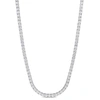 Mimi & Max 13 4/5ct Tgw White Cubic Zirconia Tennis Necklace W/ Sterling Silver Clasp - 15+3 In In Silver