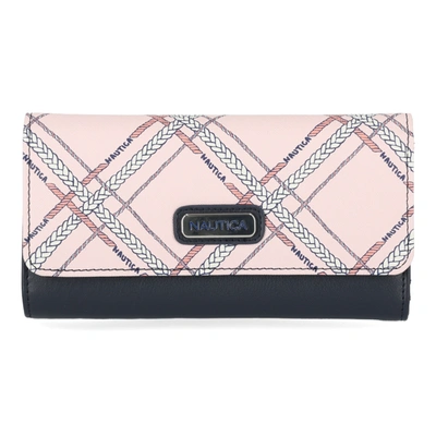Nautica Womens Money Manager Rope Wallet In Pink