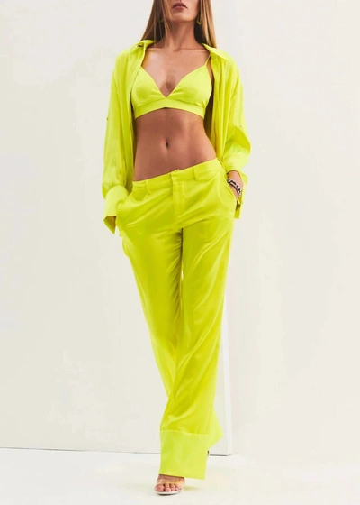 Ser.o.ya Suki Silk Pants In Yellow