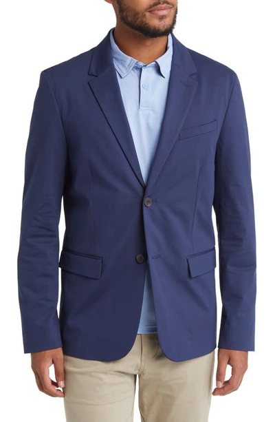 Rhone Commuter Slim Fit Recycled Polyester Blend Blazer In Navy