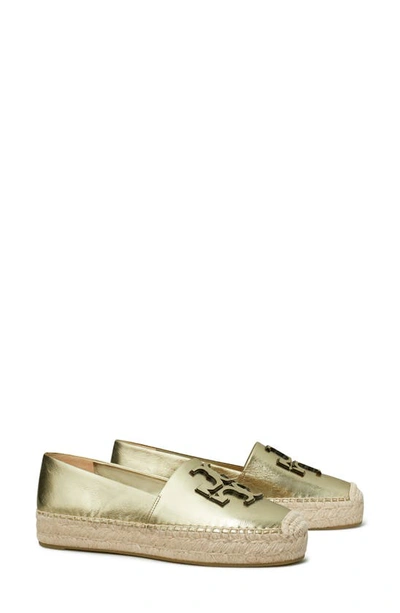 Tory Burch Ines Metallic Logo Espadrilles In Spark Gold