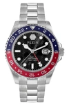 Philipp Plein Gmt-i Challenger Bracelet Watch In Stainless Steel