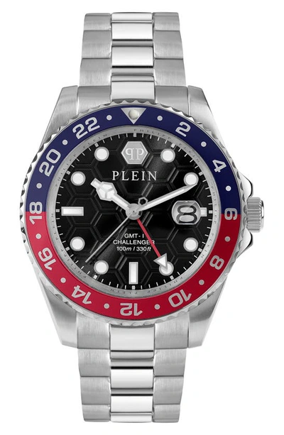 Philipp Plein Gmt-i Challenger Bracelet Watch In Stainless Steel