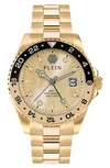 Philipp Plein Gmt-i Challenger Bracelet Watch In Ip Yellow Gold