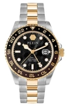 Philipp Plein Gmt-i Challenger Bracelet Watch In Two Tone