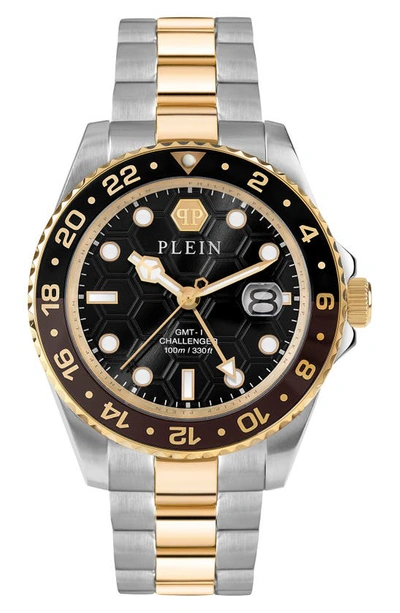 Philipp Plein Gmt-i Challenger Bracelet Watch In Two Tone