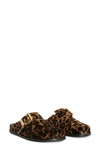 Allsaints Genuine Shearling Mule In Animal Brown