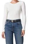 Citizens Of Humanity Bina Rib Crewneck Sweater In White