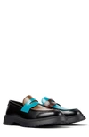 Camper Twins Colour-block Loafers In Dark Brown