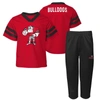 OUTERSTUFF TODDLER RED GEORGIA BULLDOGS TWO-PIECE RED ZONE JERSEY & PANTS SET
