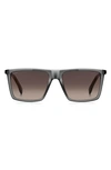 HUGO BOSS 56MM FLAT TOP SUNGLASSES