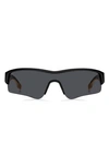 Hugo Boss Men's 99mm Mirrored Shield Sunglasses In Black Grey