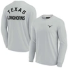 FANATICS SIGNATURE UNISEX FANATICS SIGNATURE GRAY TEXAS LONGHORNS ELEMENTS SUPER SOFT LONG SLEEVE T-SHIRT