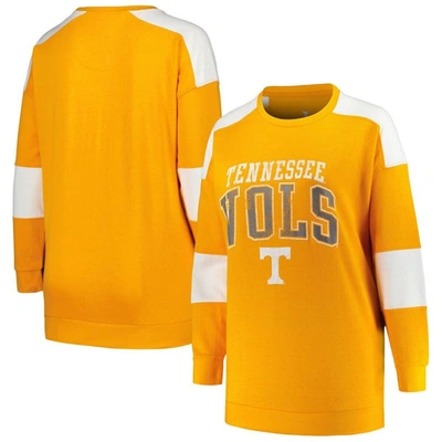 Profile Tennessee Orange Tennessee Volunteers Plus Size Striped Pullover Sweatshirt