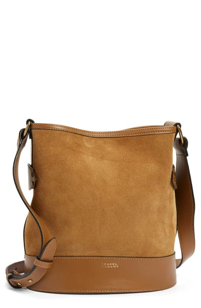 Isabel Marant Large Samara Suede Bucket Bag In Camel