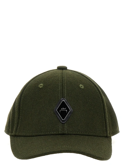 A-cold-wall* Diamond Wool Hats Green In Black