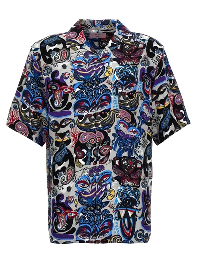 Martine Rose Mix-print Short-sleeve Shirt In Multicolour
