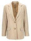 HELMUT LANG LOGO BAND BLAZER JACKETS BEIGE