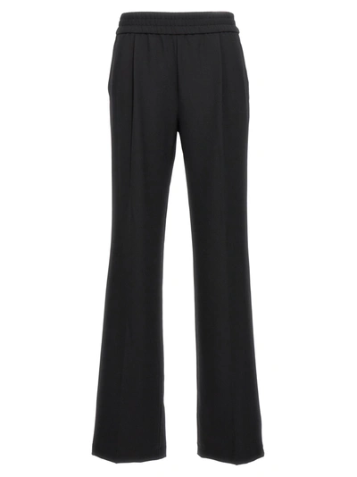 Helmut Lang Cropped Flare Ribbed Pants In Black