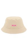MSGM MSGM COTTON BUCKET HAT WITH EMBROIDERY