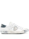 PHILIPPE MODEL PHILIPPE MODEL PARIS LOW SNEAKERS - , BLUE AND SILVER