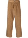 Ranra Corduroy Straight-leg Trousers In Brown