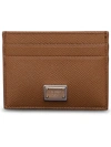DOLCE & GABBANA DOLCE & GABBANA WOMAN DOLCE & GABBANA BROWN CALF LEATHER CARD HOLDER