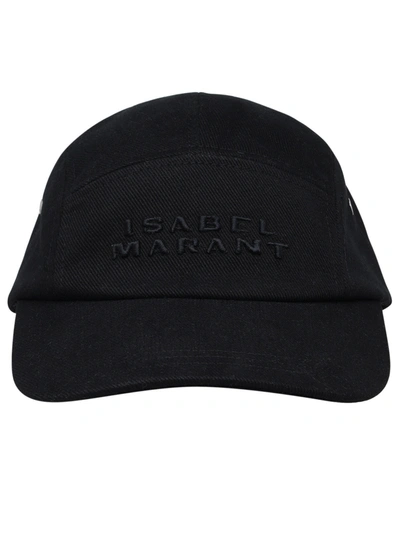 ISABEL MARANT ISABEL MARANT WOMAN ISABEL MARANT 'TEDJI' BLACK COTTON HAT