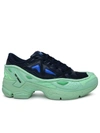 Raf Simons Pharaxus Sneakers In Lamb Fabric In Navy/mint