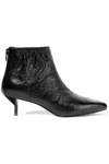 3.1 PHILLIP LIM / フィリップ リム BLITZ RUCHED TEXTURED-LEATHER ANKLE BOOTS