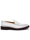 TOD'S TOD'S WOMAN WHITE LEATHER LOAFERS