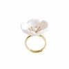 Poporcelain Snow White Porcelain Plum Blossom Ring In Blossom