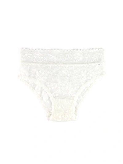 Hanky Panky I Do Shimmer Cheeky Brief Light Ivory In White