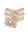 Hanky Panky 3 Pack Low Rise Thongs Chai In Brown