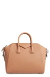 GIVENCHY 'MEDIUM ANTIGONA' SUGAR LEATHER SATCHEL - BEIGE,BB05118012