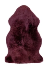 Natural Milan Genuine Sheep Shearling Single Sheepskin Rug In Logan Berry