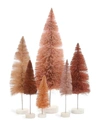 Cody Foster & Co. Set Of 6 Spectrum Bottle Brush Trees Blush