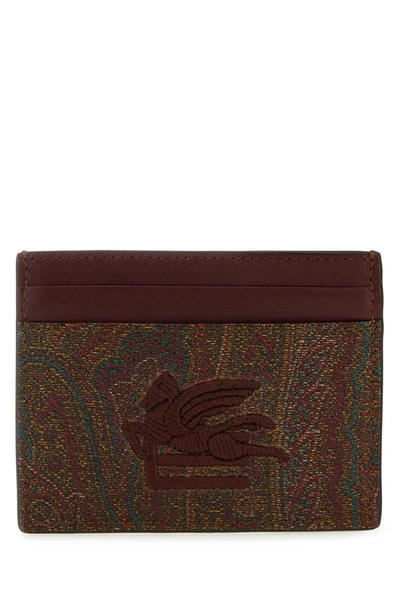 Etro Wallets Red In Printed