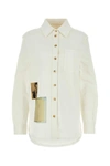 Lanvin Women's Stretch Denim Shirt In White