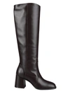 Stuart Weitzman Mckenzee Womens Suede Pull-on Knee-high Boots In Brown