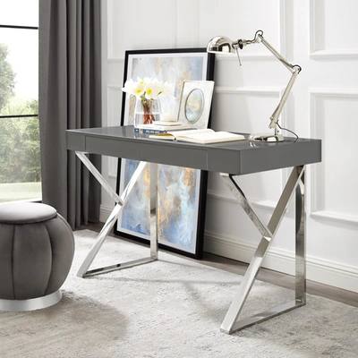 Inspired Home Markee Writing Desk In Grey