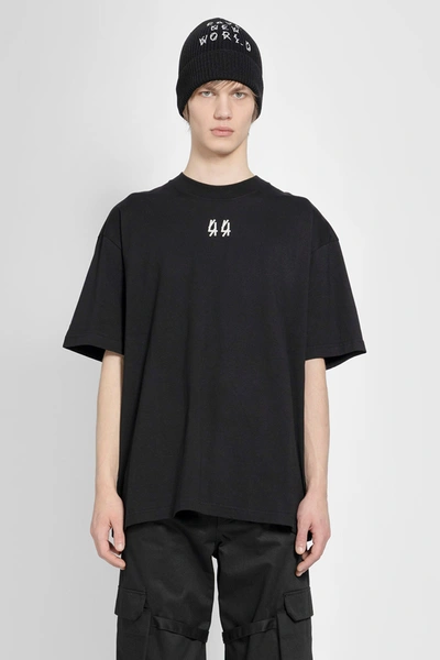 44 Label Group Logo-print Cotton T-shirt In Black