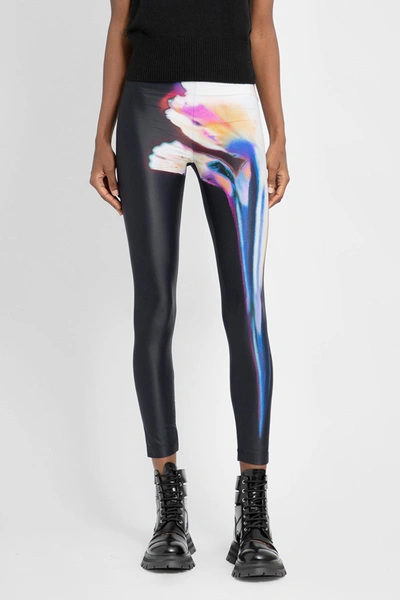 Alexander Mcqueen Woman Black Leggings