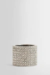 Amina Muaddi Rih Ring White Silver In White
