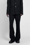 Ann Demeulemeester Man Black Trousers In Black