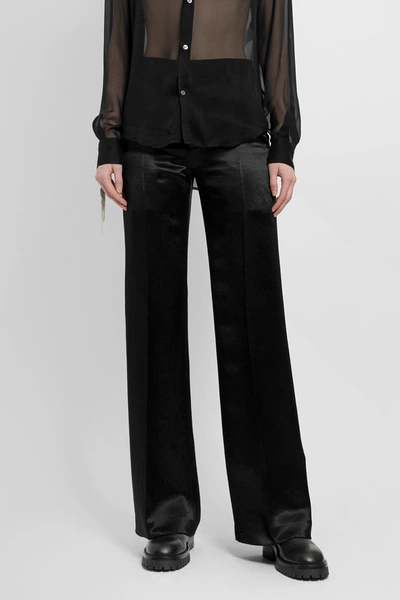 Ann Demeulemeester Woman Black Trousers