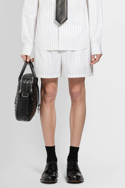 Bottega Veneta Fine Pinstripe Shorts In White