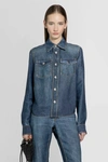Bottega Veneta Trompe L'oeil Denim Print Button-up Shirt In Blue